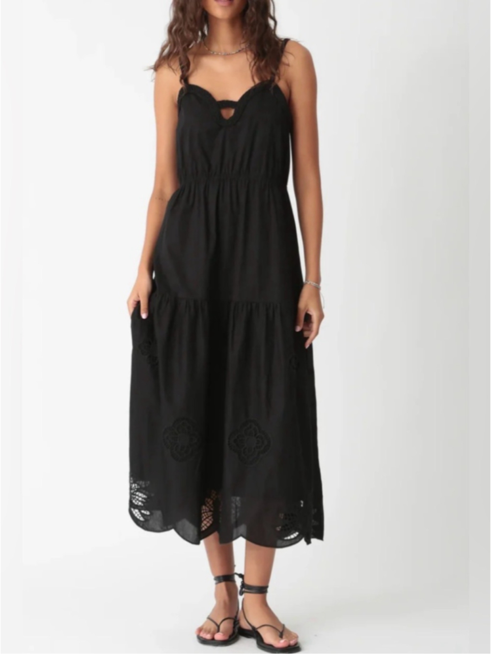 ELECTRIC & ROSE VIVIAN DRESS eyelet black small